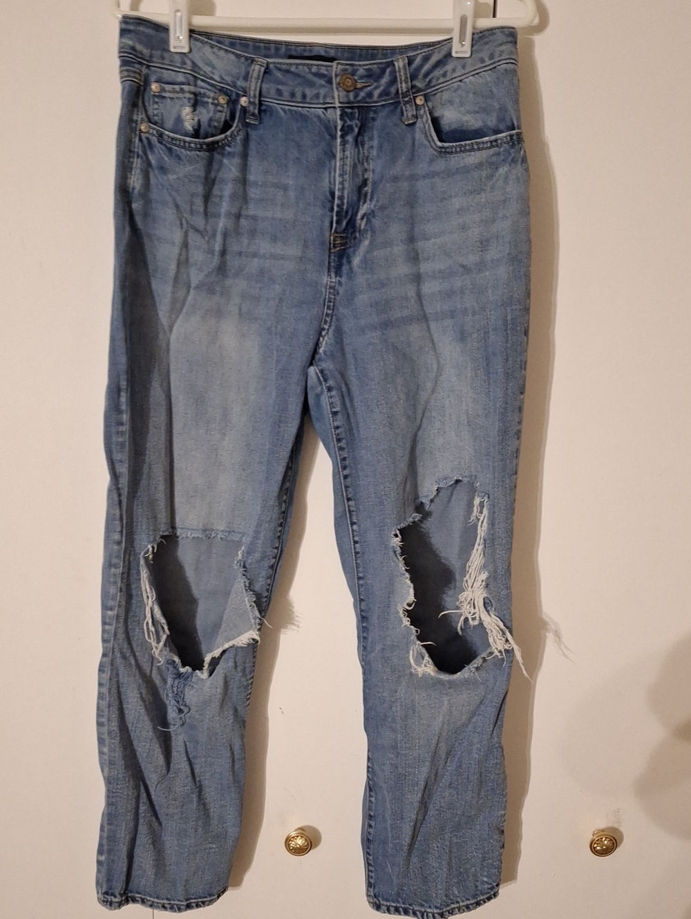Sincerly Jules Light Blue Relaxed Distressed Jeans